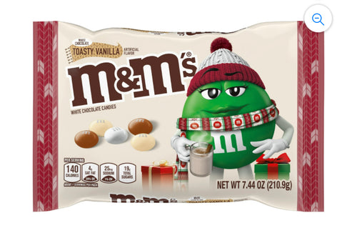 M&M’s White Chocolate Toasty Vanilla Christmas 2023 Edition 210.9g Best Before 06/24