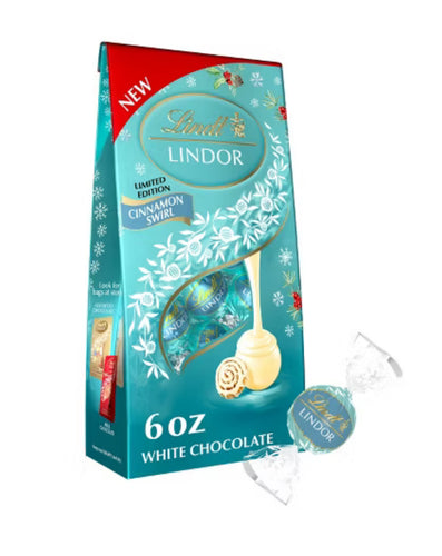 Lindt Lindor Christmas Cinnamon Swirl White Chocolate Truffles