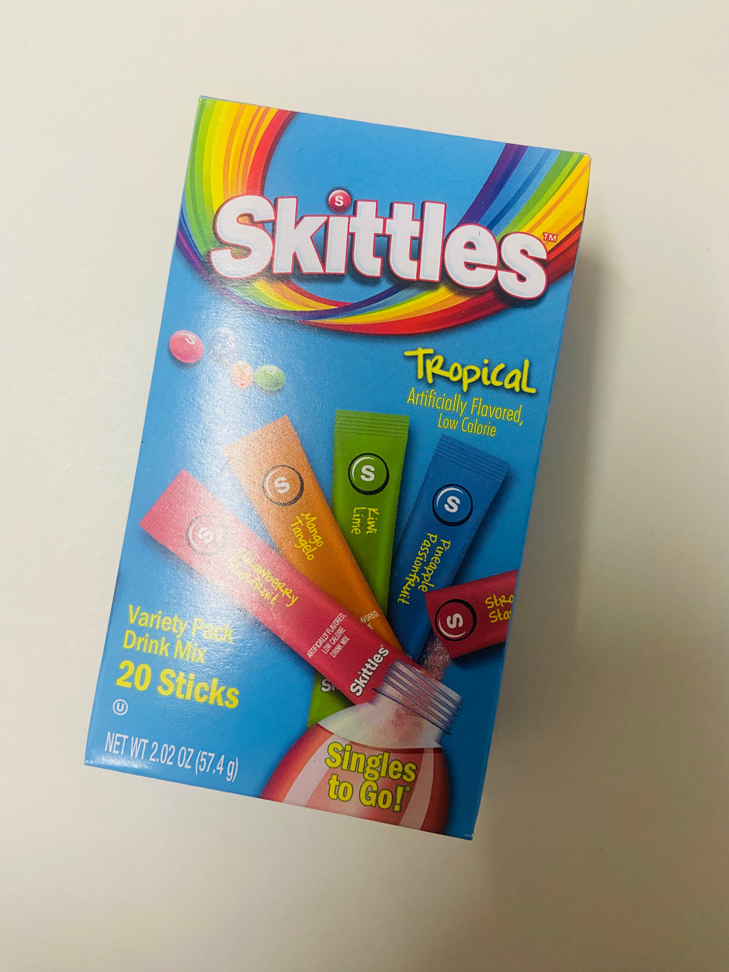 Skittles Singles To Go Drinks Mix 20 Sticks - Tropical