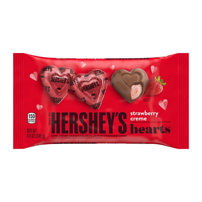 Hershey's Valentine Extra Creamy Milk Chocolate with Strawberry Crème Hearts